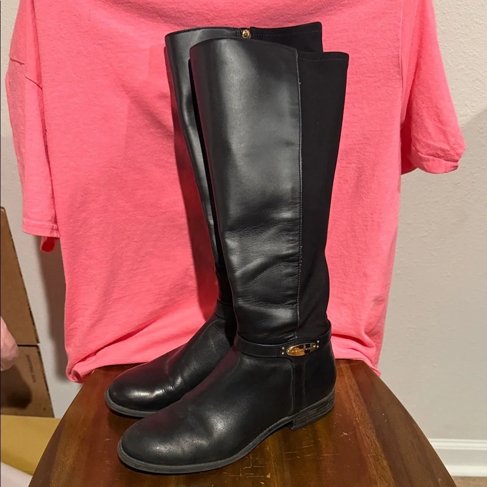 MICHAEL Michael Kors Sleek Black Over the Knee Boots
